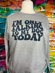 I’m only talking to my dog today sweatshirt
